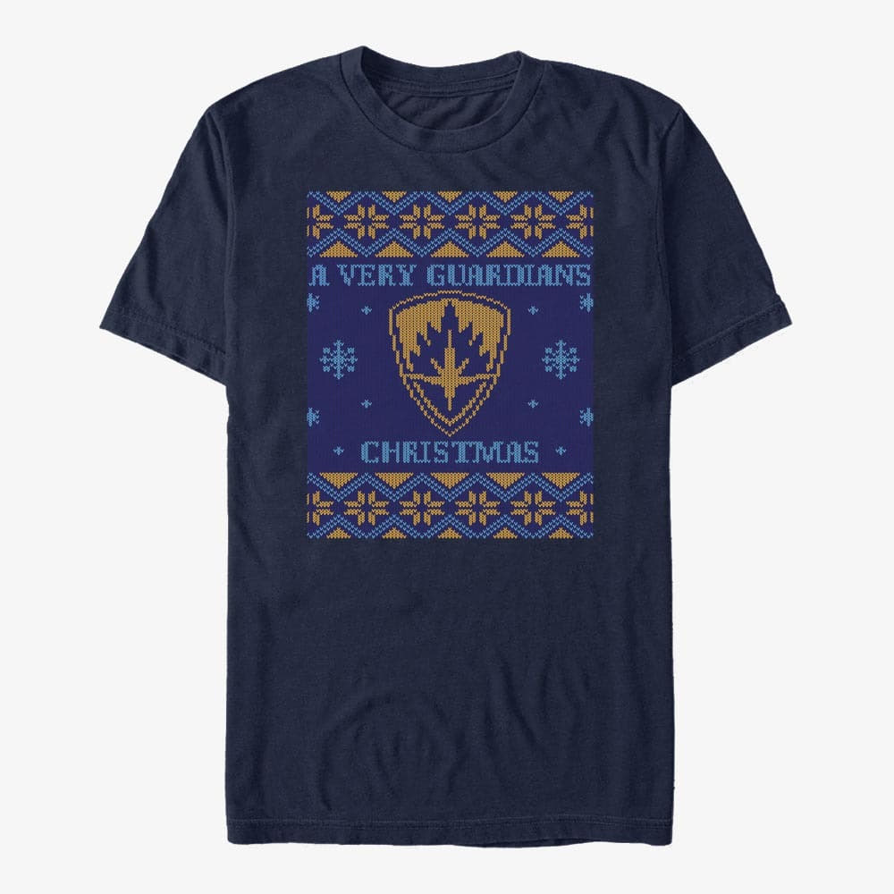 T-Shirts Merch Marvel The Guardians of the Galaxy Holiday Special - Ugly sweater Unisex T-Shirt Navy Blue