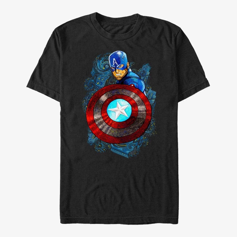 T-Shirts Merch Marvel Avengers Classic - Captn Unisex T-Shirt Black