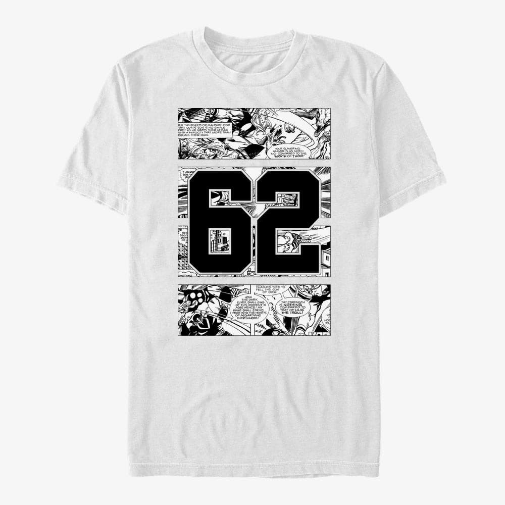 Trička Merch Marvel Avengers Classic - Thor Collegiate Unisex T-Shirt White