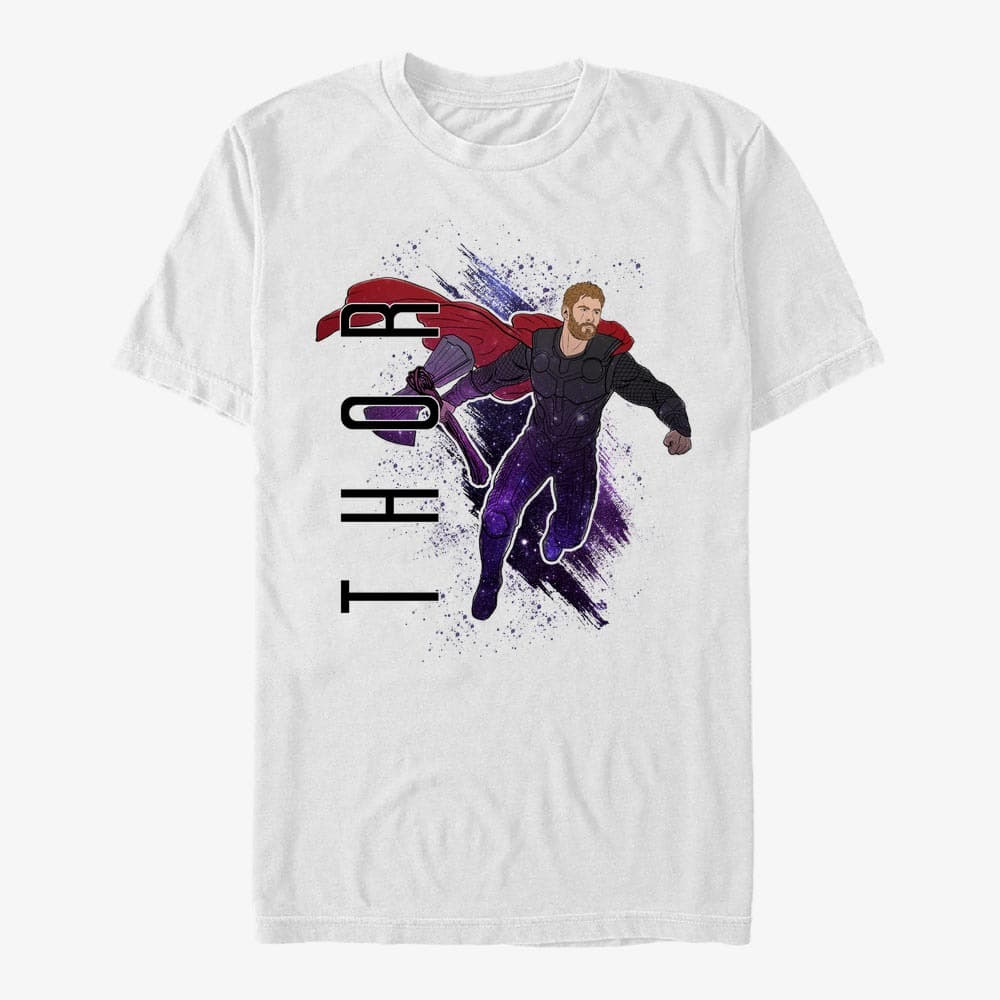 T-särgid Merch Marvel Avengers: Endgame - Thor Painted Unisex T-Shirt White