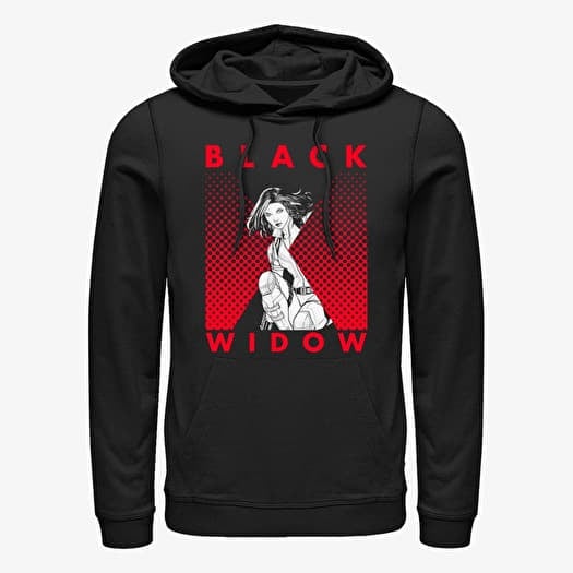Sweatshirt Merch Marvel Black Widow: Movie - Halftone Black Widow Unisex Hoodie Black