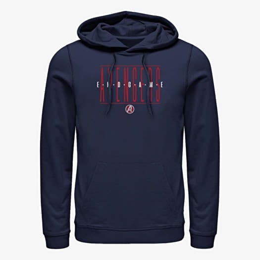 Sweatshirt Merch Marvel Avengers - Strikethrough Text Unisex Hoodie Navy Blue