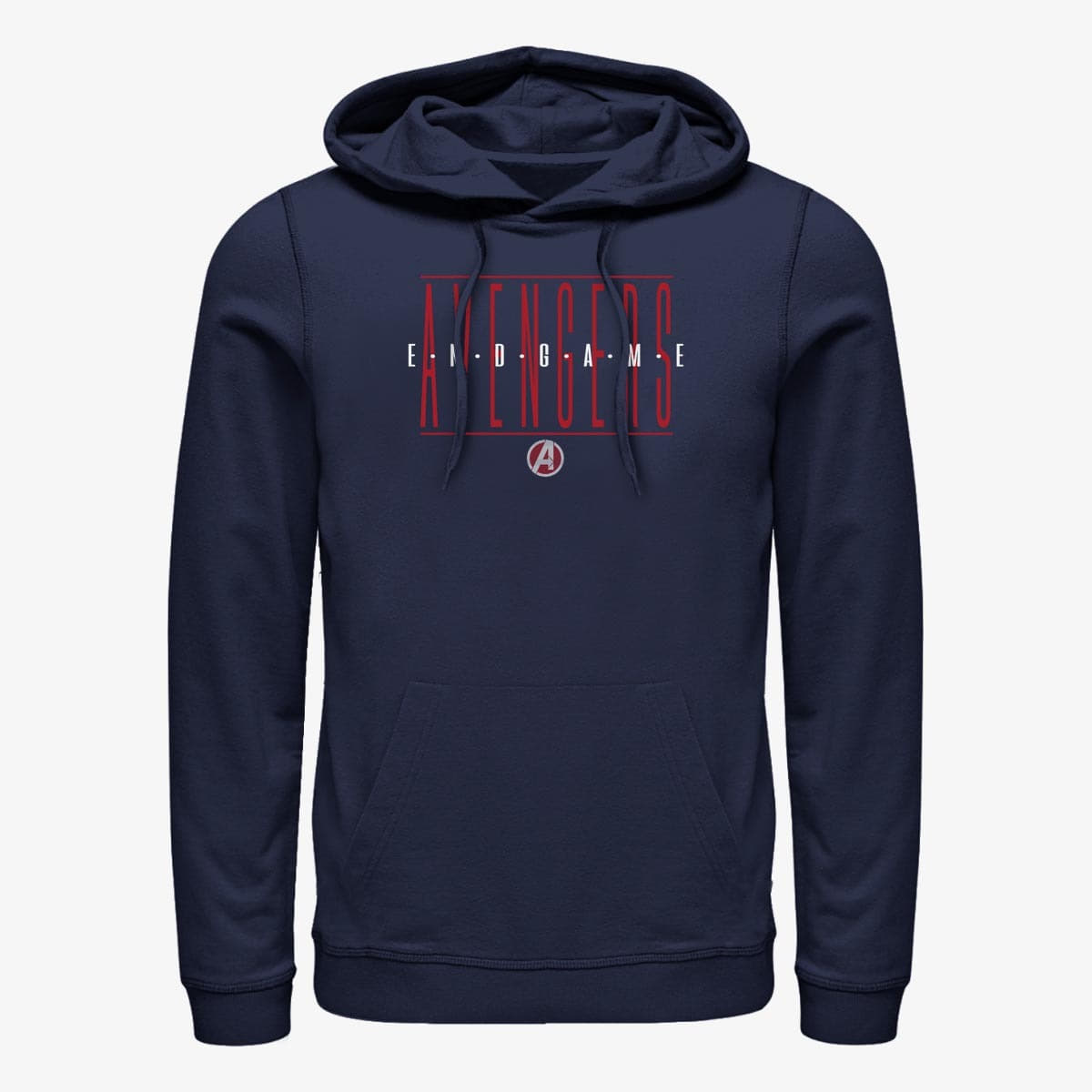 Mikiny Merch Marvel Avengers - Strikethrough Text Unisex Hoodie Navy Blue