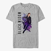 Merch Marvel Avengers: Endgame - Black Widow Painted Unisex T-Shirt Heather Grey