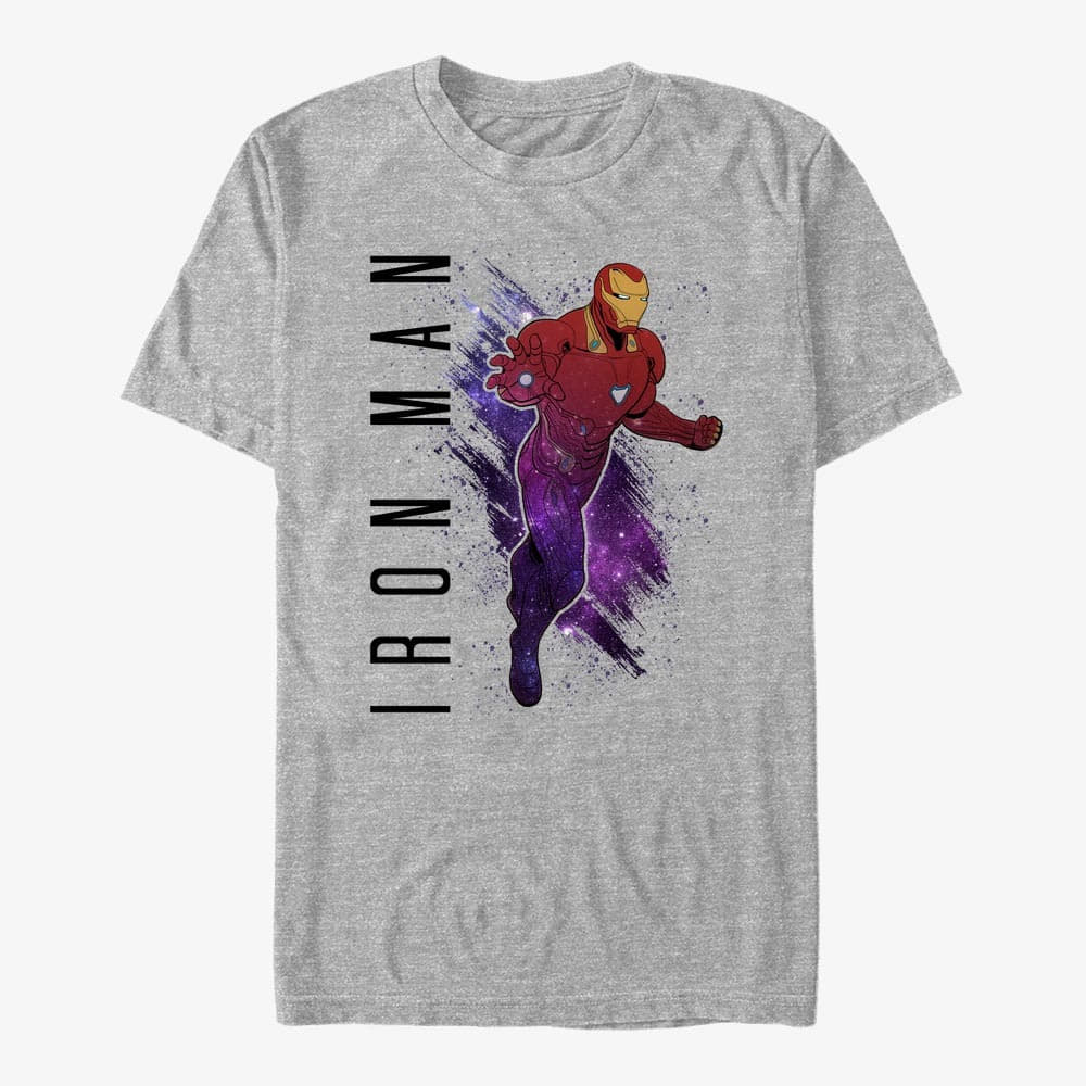 Trička Merch Marvel Avengers: Endgame - Iron Man Painted Unisex T-Shirt Heather Grey