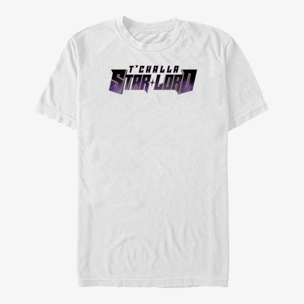 T-särgid Merch Marvel What If...? - TChalla Star Lord Unisex T-Shirt White