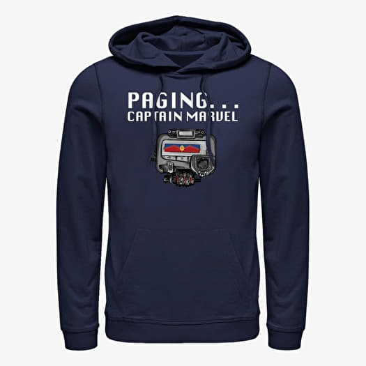 Majica Merch Captain Marvel: Movie - Universal Pager Unisex Hoodie Navy Blue