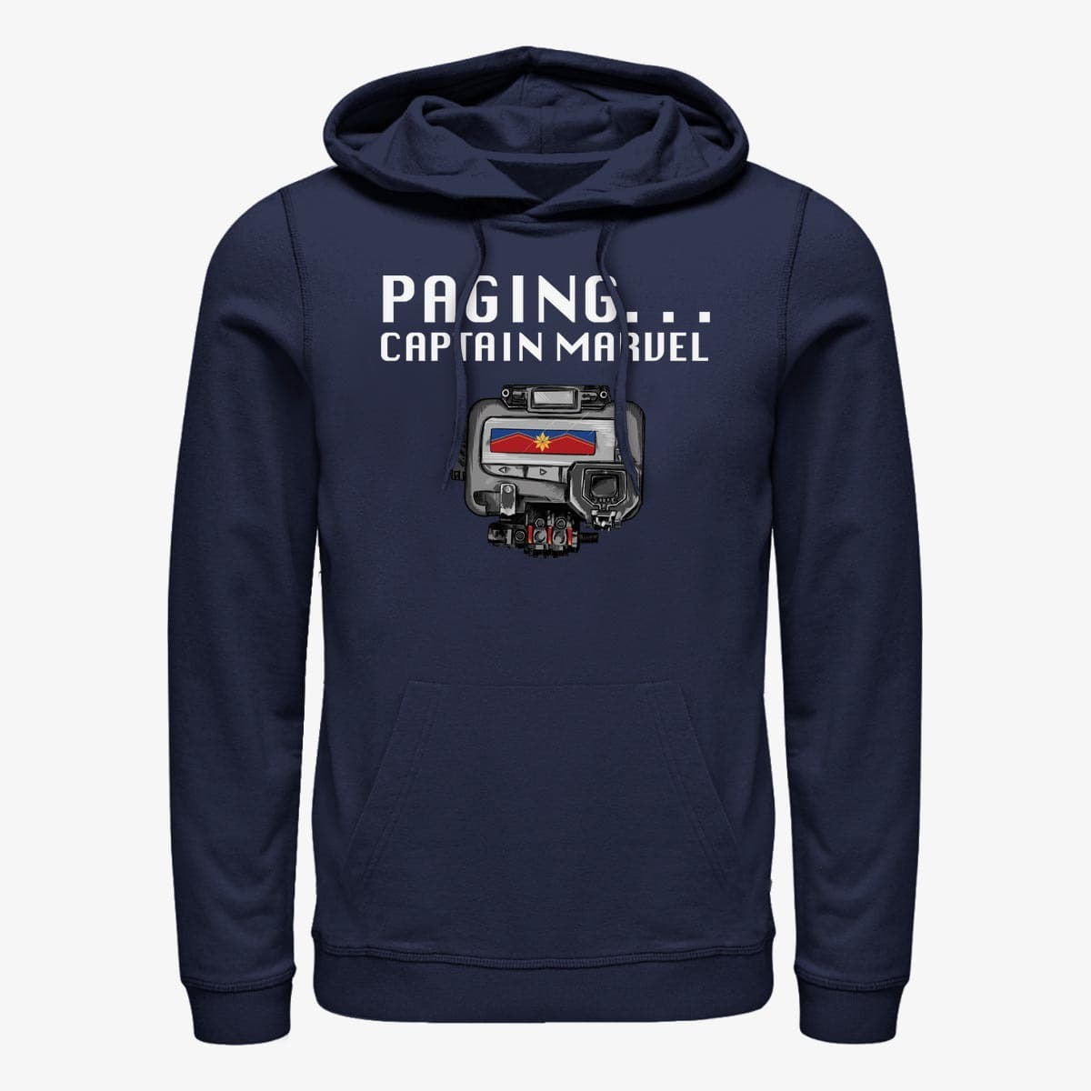 Kapuutsikud ja kampsunid Merch Captain Marvel: Movie - Universal Pager Unisex Hoodie Navy Blue