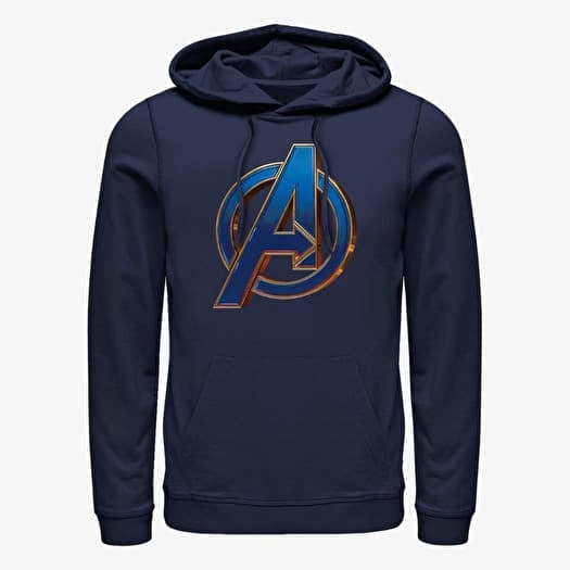 Hoodies and sweatshirts Merch Marvel Avengers Endgame Blue Logo Unisex Hoodie Navy Blue Queens