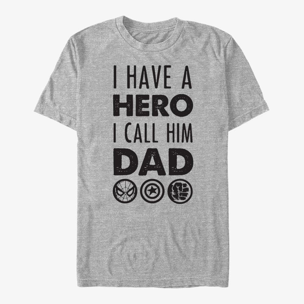 Camisetas Merch Marvel Avengers Classic - Hero Dad Unisex T-Shirt Heather Grey