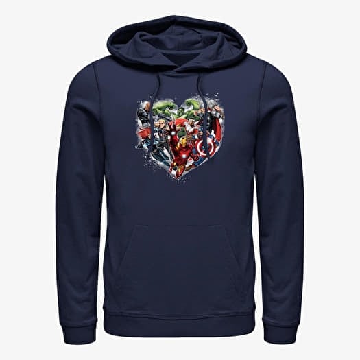 Sweatshirt Merch Marvel Avengers Classic - Avenger Heart Unisex Hoodie Navy Blue