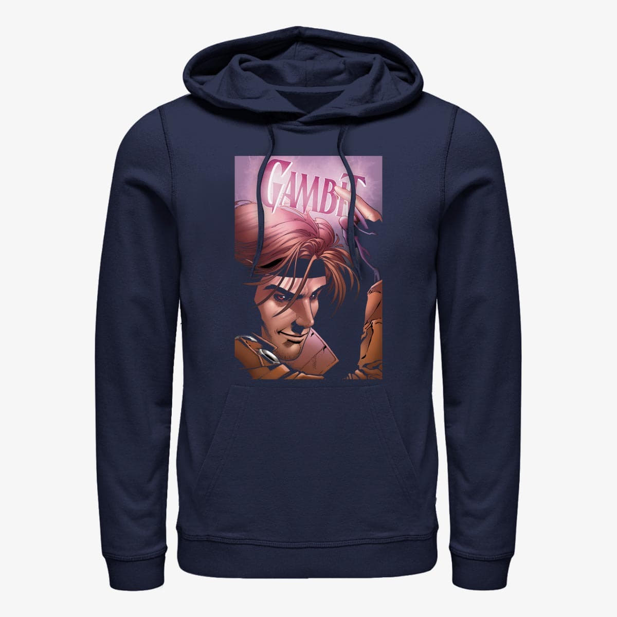Felpe Merch Marvel X-Men - Neon Gambit Unisex Hoodie Navy Blue