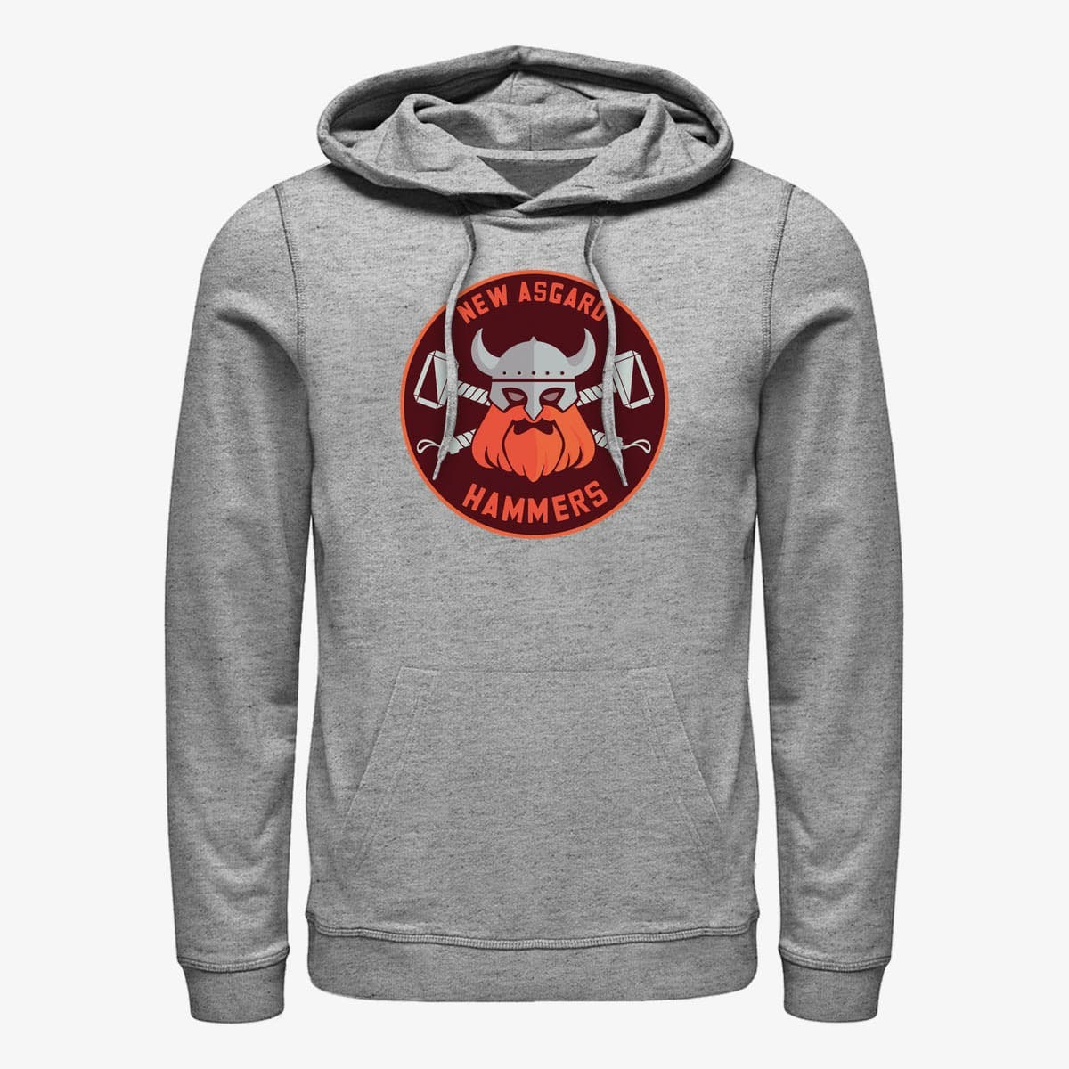 Kapuutsikud ja kampsunid Merch Marvel Thor: Love and Thunder - Hammers Badge Unisex Hoodie Heather Grey