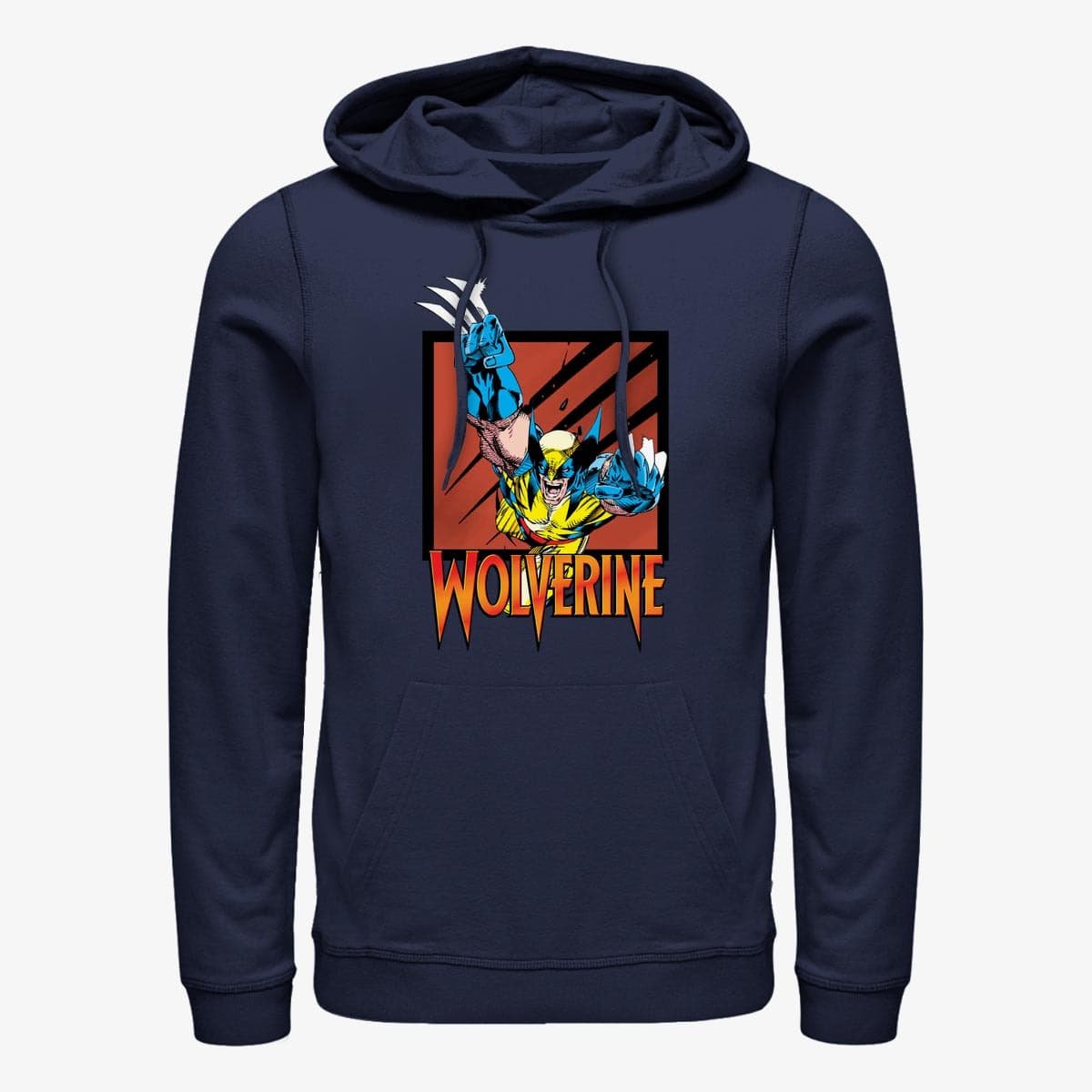 Hoodies and sweatshirts  Merch Marvel X-Men - Leaping Warrior Unisex Hoodie Navy Blue