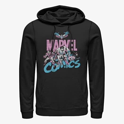 Sweatshirt Merch Marvel Avengers Classic - MARVEL PASTEL GROUP Unisex Hoodie Black