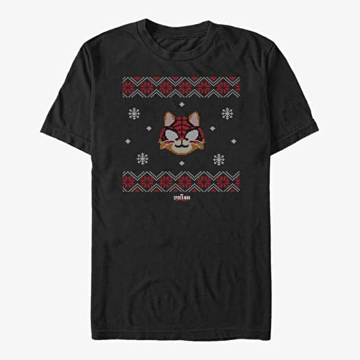 Camiseta Merch Marvel Spider-Man: Miles Morales - Spider Cat Sweater Unisex T-Shirt Black