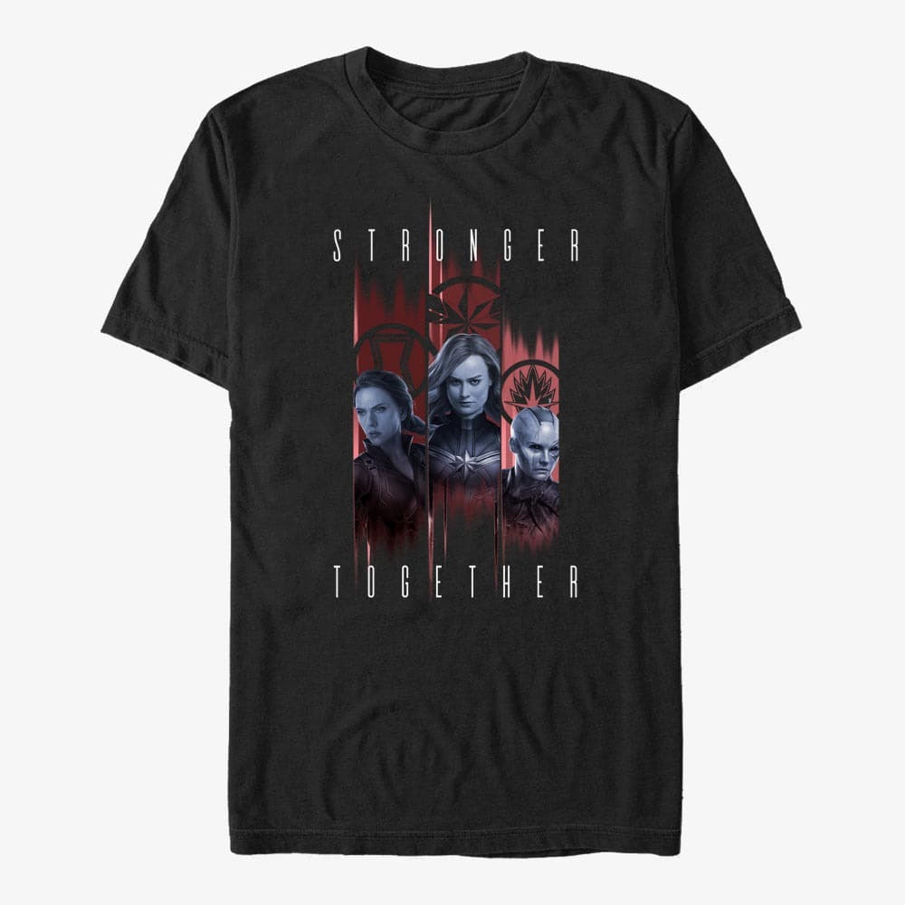 T-shirts Merch Marvel Avengers: Endgame - Stronger Trio Unisex T-Shirt Black