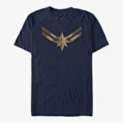 Merch Captain Marvel: Movie - Marvel Costume Symbol Unisex T-Shirt Navy Blue