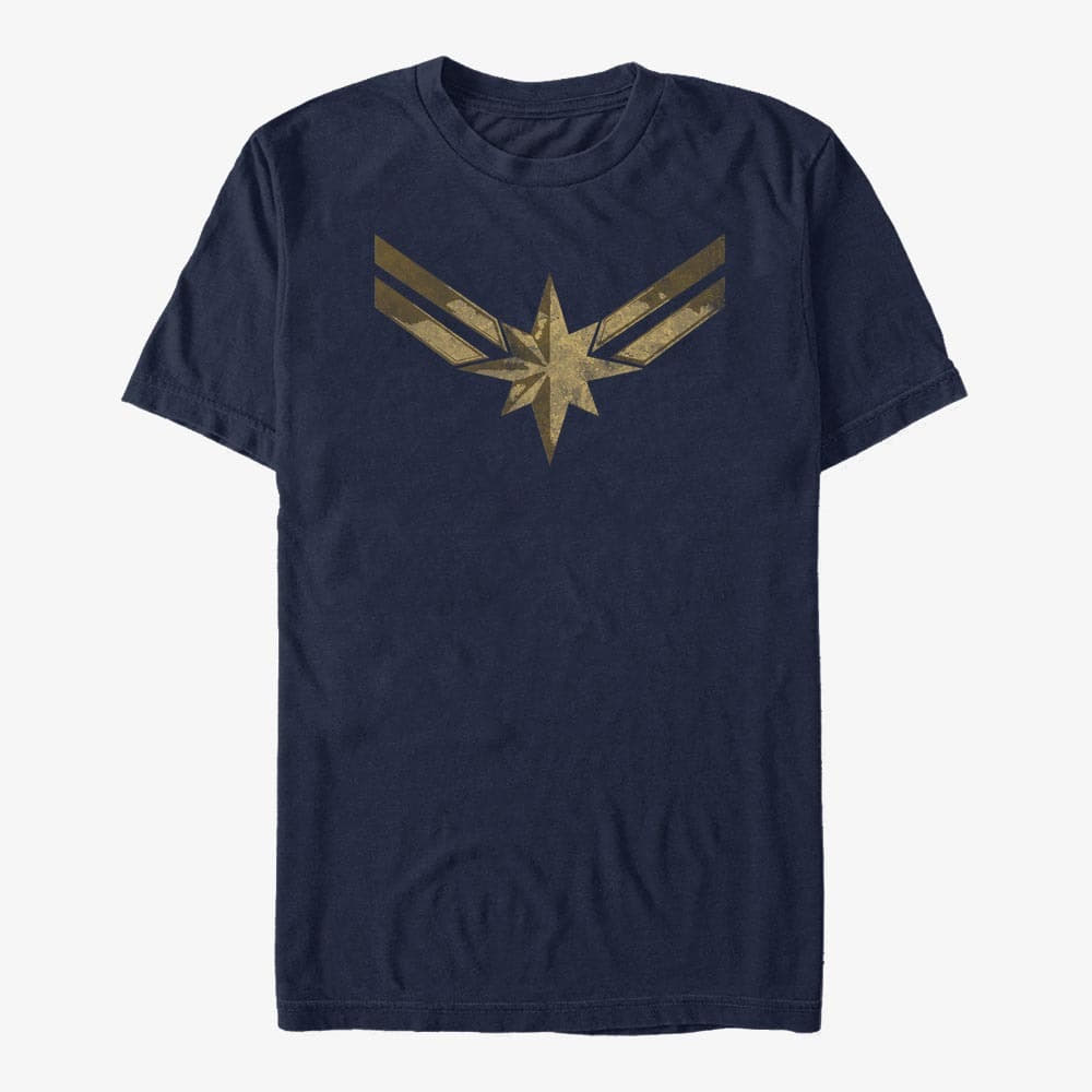 T-Shirts Merch Captain Marvel: Movie - Marvel Costume Symbol Unisex T-Shirt Navy Blue