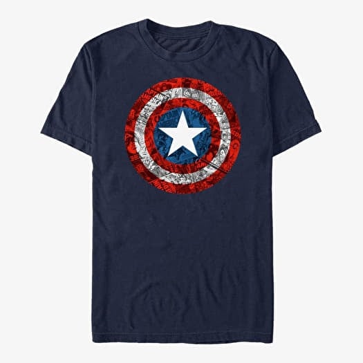 Camiseta Merch Marvel Avengers Classic - ComicBook Shield Unisex T-Shirt Navy Blue
