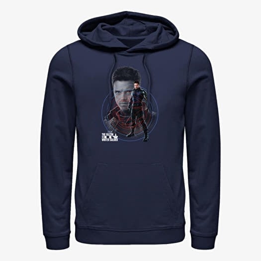 Pulóver Merch Marvel The Falcon and the Winter Soldier - Winter Hero Unisex Hoodie Navy Blue