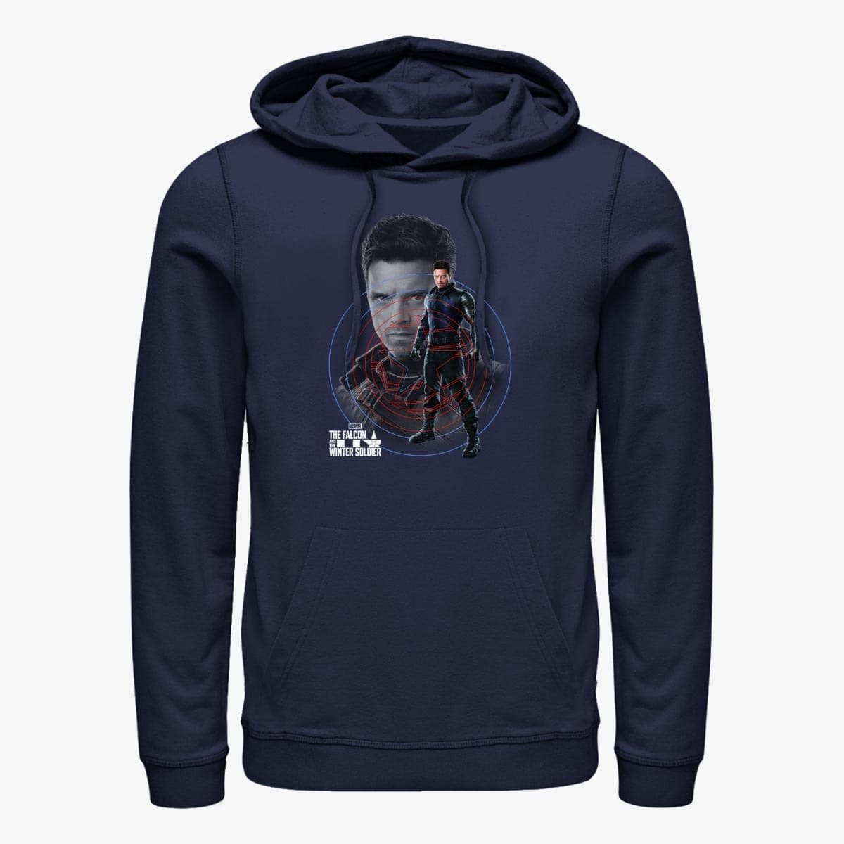 Mikiny Merch Marvel The Falcon and the Winter Soldier - Winter Hero Unisex Hoodie Navy Blue