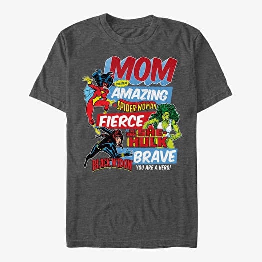 T-shirt Merch Marvel Avengers Classic - Retro Mom Unisex T-Shirt Dark Heather Grey