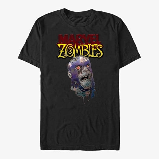 T-shirt Merch Marvel - Head of Cap Unisex T-Shirt Black