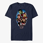 Merch Marvel Avengers: Endgame - Hexagon Avenged Unisex T-Shirt Navy Blue