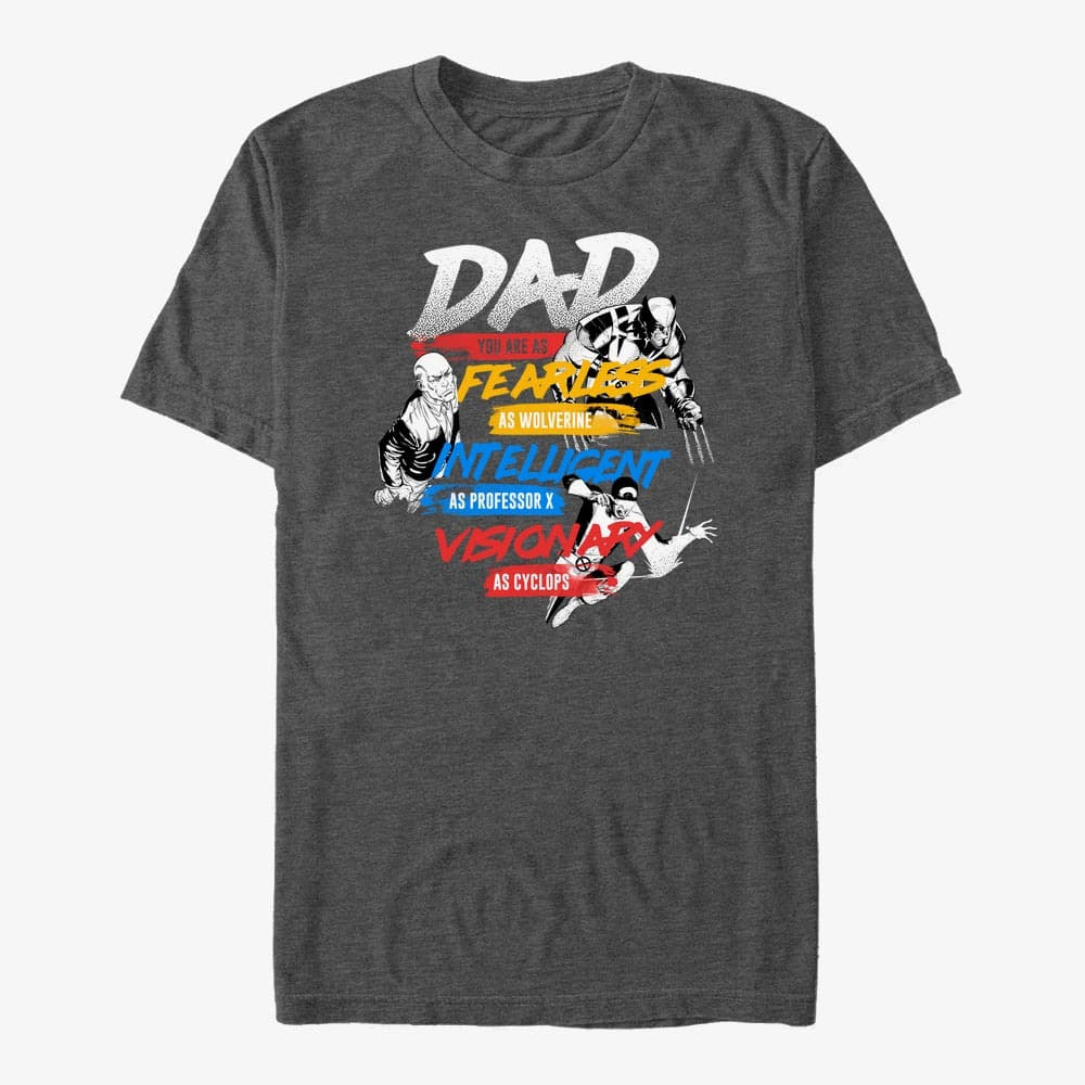 Magliette Merch Marvel X-Men - X-Dad Unisex T-Shirt Dark Heather Grey