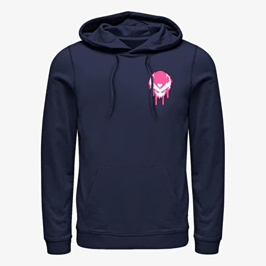 Mikina Merch Marvel - Venomized Pink Badge Unisex Hoodie Navy Blue