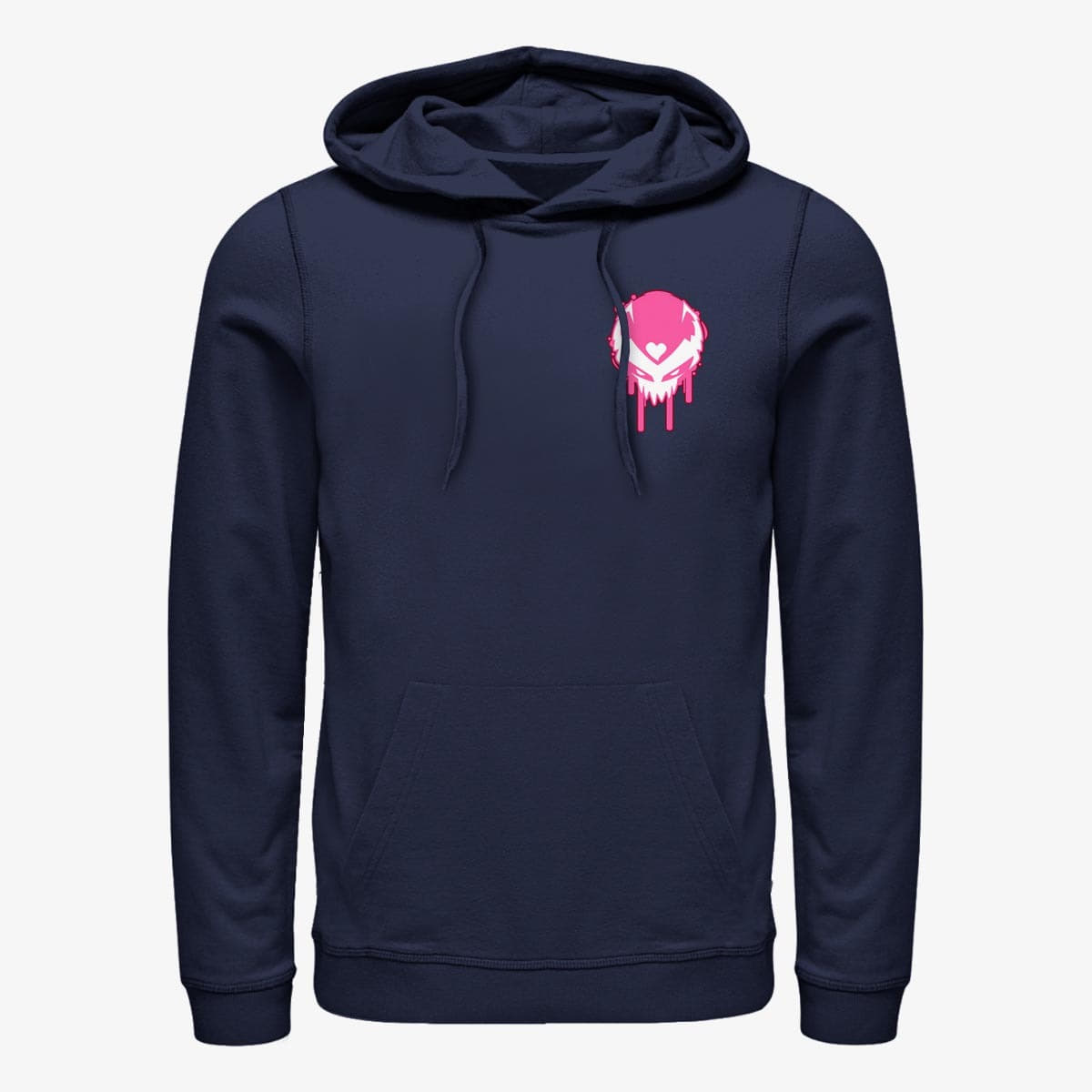 Hoodies and sweatshirts  Merch Marvel - Venomized Pink Badge Unisex Hoodie Navy Blue