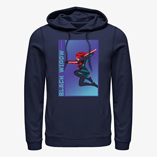 Sweat-shirt Merch Marvel Avengers Classic - Halftone Widow Unisex Hoodie Navy Blue