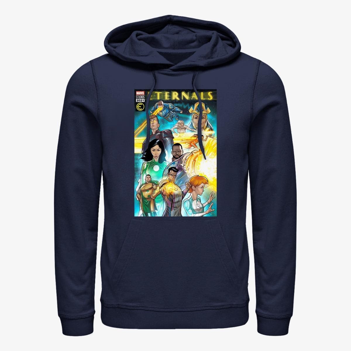 Puloverji   Merch Marvel The Eternals - Comic Cover Unisex Hoodie Navy Blue