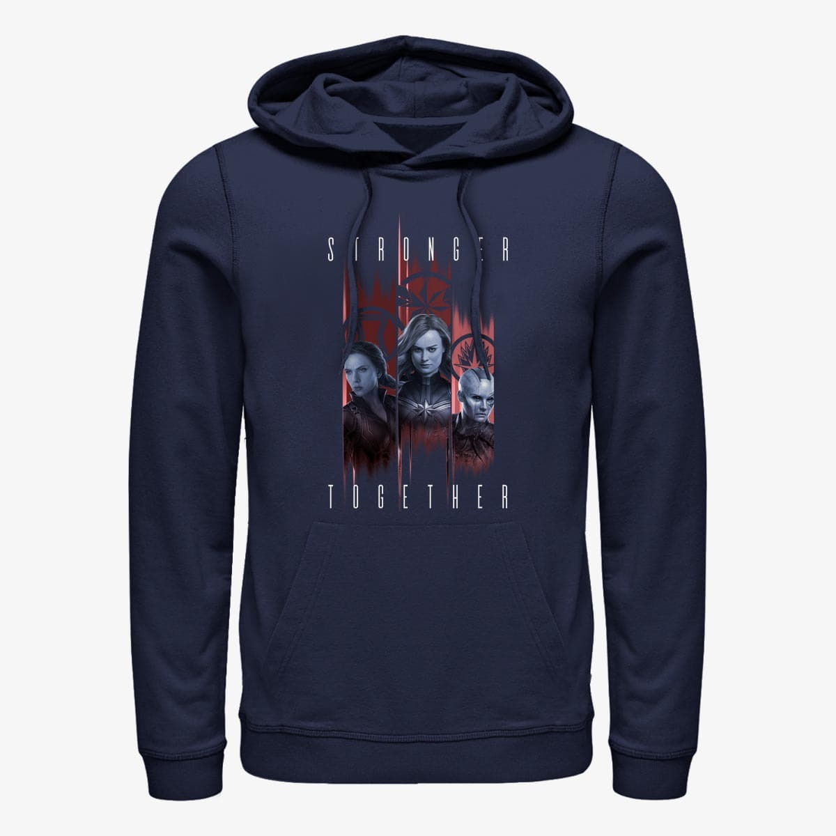 Sweatshirts Merch Marvel Avengers: Endgame - Stronger Trio Unisex Hoodie Navy Blue