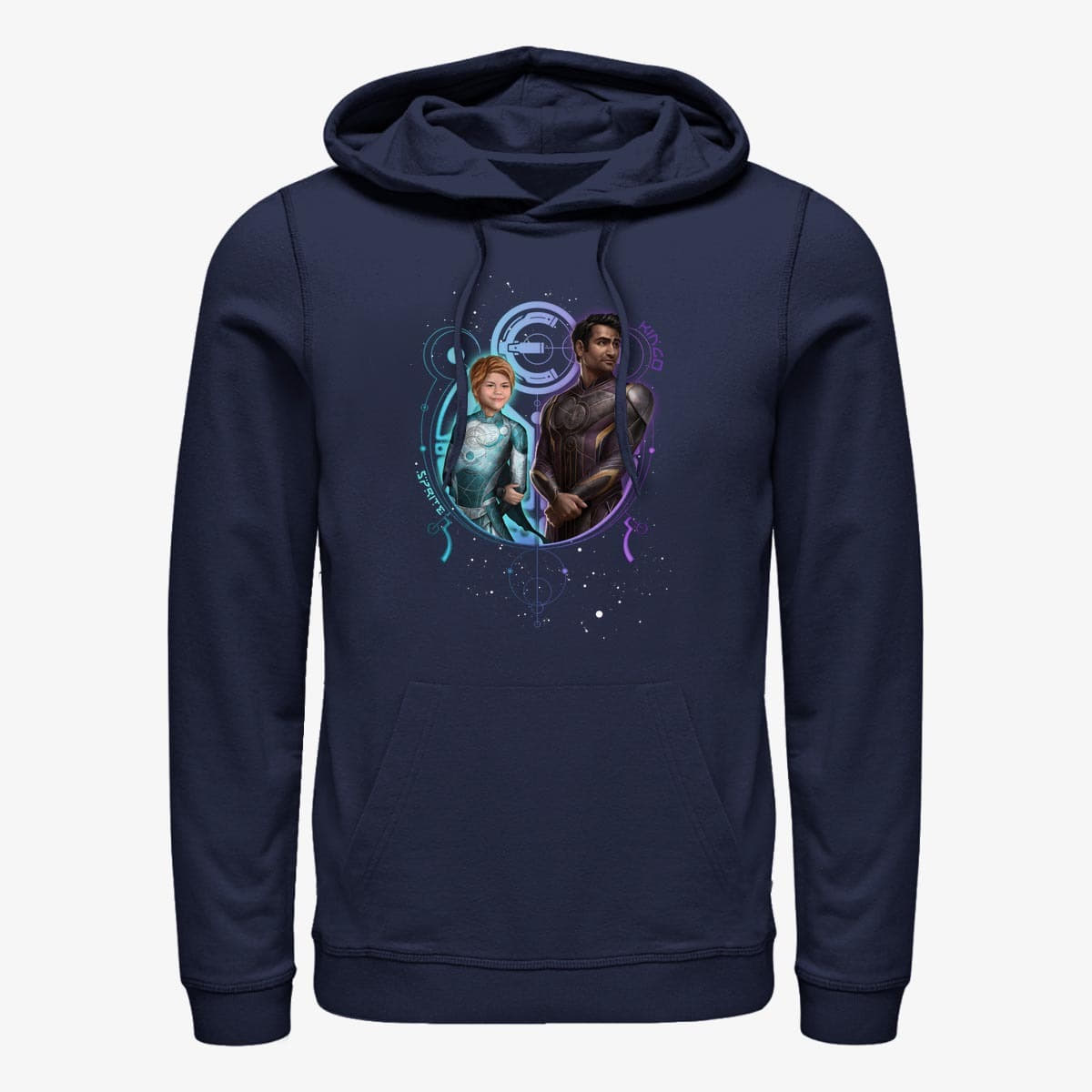 Kapuutsikud ja kampsunid Merch Marvel The Eternals - SPRITE KINGO DUO Unisex Hoodie Navy Blue