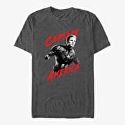 Merch Marvel Avengers: Endgame - High Contrast America Unisex T-Shirt Dark Heather Grey