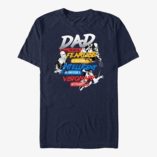 T-shirt Merch Marvel X-Men - X-Dad Unisex T-Shirt Navy Blue