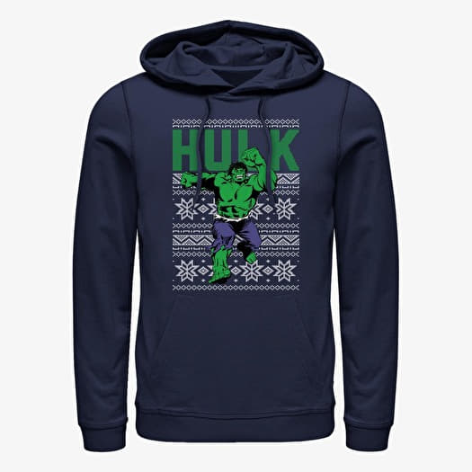 Džemperis Merch Marvel Avengers Classic - Hulk Ugly Top Unisex Hoodie Navy Blue