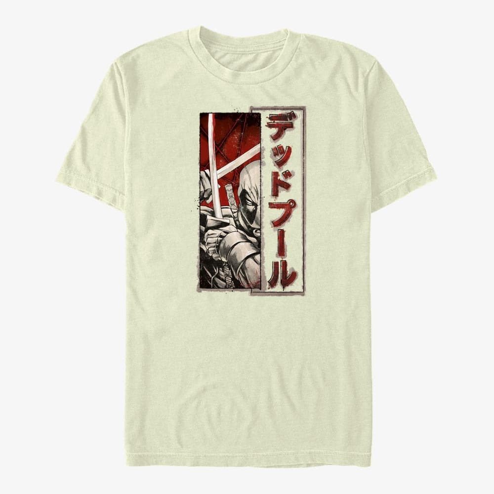 T-särgid Merch Marvel Deadpool - Deadpool Sword Kanji Unisex T-Shirt Natural