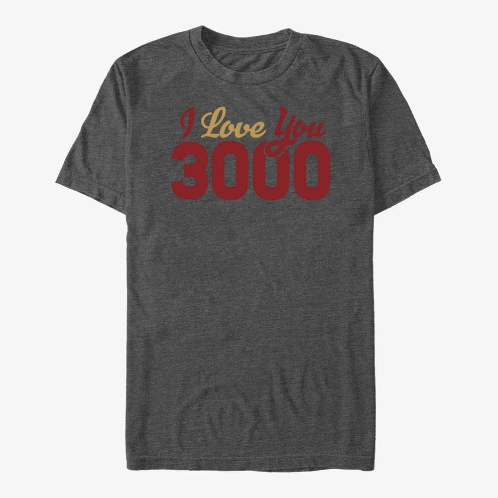 Trička Merch Marvel Avengers: Endgame - 3000 Loves Unisex T-Shirt Dark Heather Grey