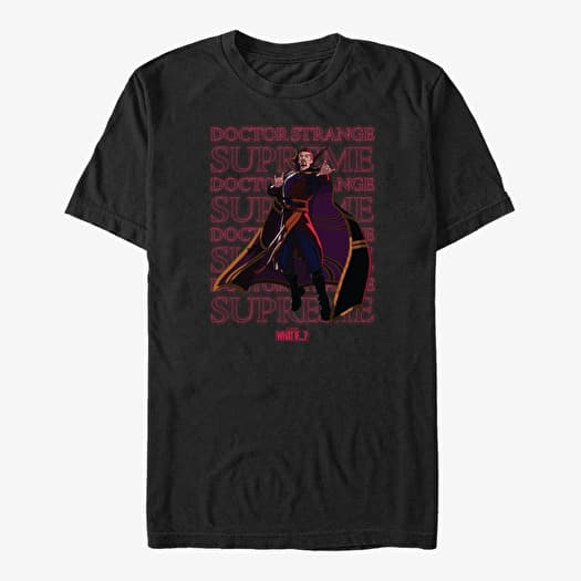 T-shirt Merch Marvel What If...? - Supreme Text Stack Unisex T-Shirt Black
