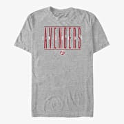 Merch Marvel Avengers - Strikethrough Text Unisex T-Shirt Heather Grey