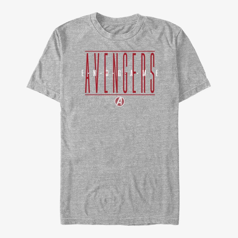 T-shirts Merch Marvel Avengers - Strikethrough Text Unisex T-Shirt Heather Grey