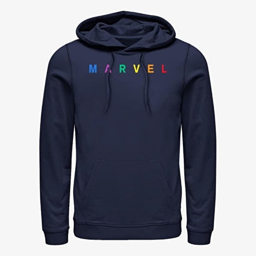 Sweatshirt Merch Marvel - SIMPLE LOGO EMB Unisex Hoodie Navy Blue