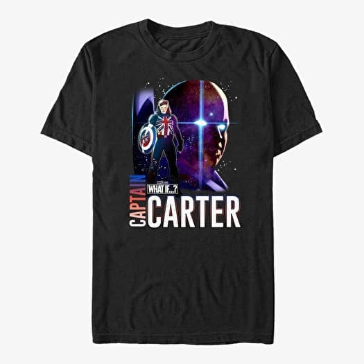 Tričko Merch Marvel What If...? - Watcher Captain Carter Unisex T-Shirt Black
