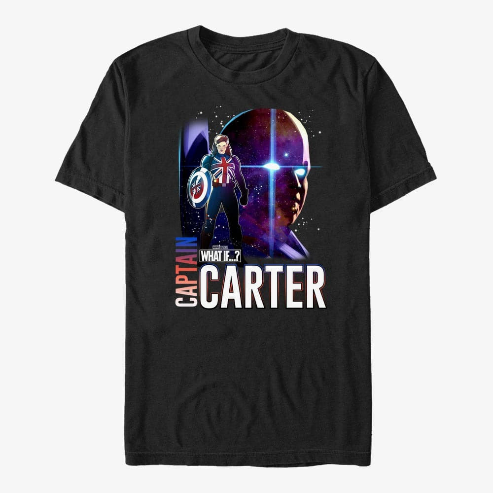 majice kratkih rukava Merch Marvel What If...? - Watcher Captain Carter Unisex T-Shirt Black