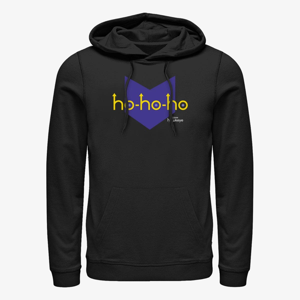 Moletons e blusas de moletom Merch Marvel Hawkeye - Hawkeye HoHoHo Logo Unisex Hoodie Black
