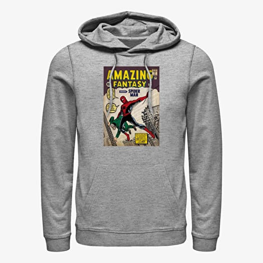 Sweatshirt Merch Marvel Spider-Man Classic - Spidey Comic Cover Unisex Hoodie Heather Grey