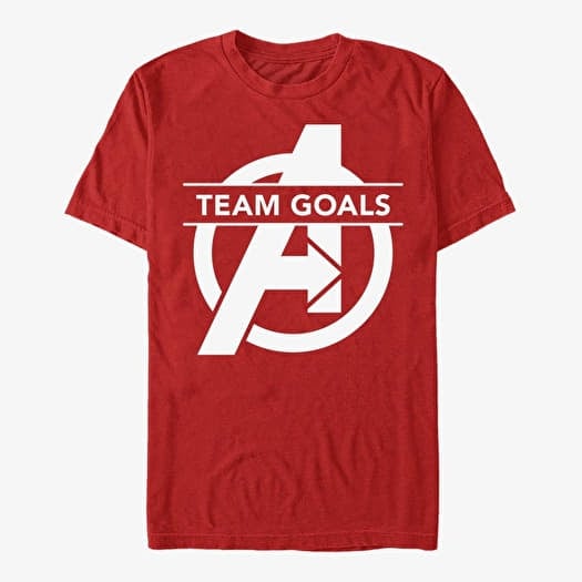 T-shirt Merch Marvel Avengers: Endgame - Team Goals Unisex T-Shirt Red